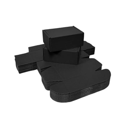 50 Pack 5.1x3.1x1.6 in Black Shipping Boxes - color: Black, size: 5.1x3.1x1.6 in
