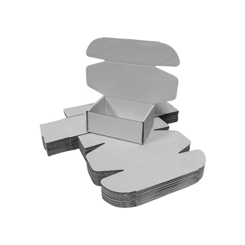 50 Pack 6x4x1.6 in Gray Shipping Boxes - color: Gray, size: 6x4x1.6 in