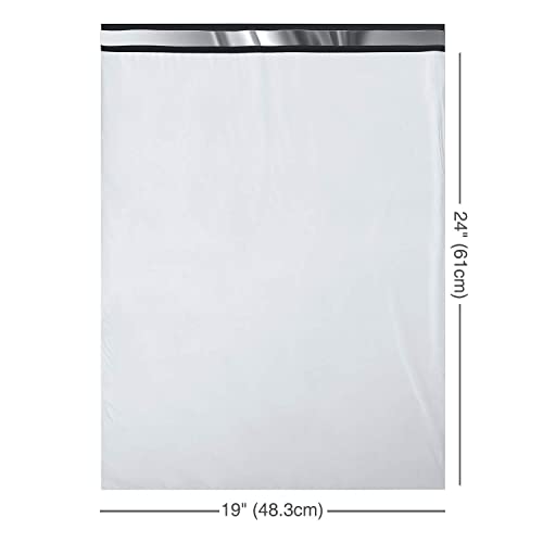 Fuxury Large Poly Mailers 19x24" 1000 Pcs,Shipping Bags for Clothes,White - color: White, size: 19x24" 1000pcs