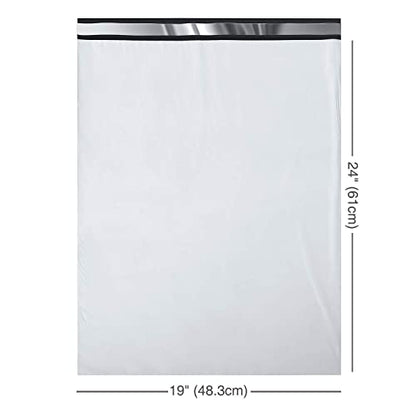 Fuxury Large Poly Mailers 19x24" 1000 Pcs,Shipping Bags for Clothes,White - color: White, size: 19x24" 1000pcs