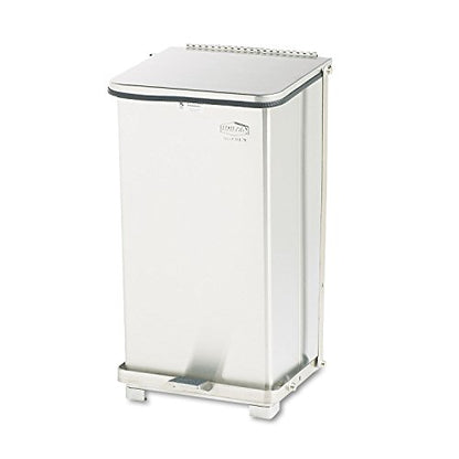 Rubbermaid Commercial Products Defenders Biohazard Steel Trash Can, Step-On, 6.5 GAL, Stainless Steel, Hospital/Doctor's Office/Healthcare Facilities - color: Stainless Steel, size: 6.5G