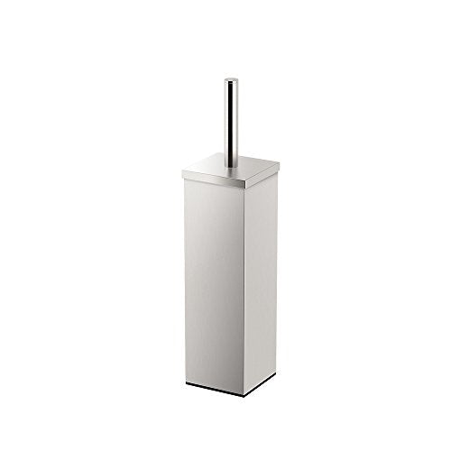 Gatco 1489 Elegant Square Toilet Brush Holder, Satin Nickel - color: Satin Nickel, size: 15"H, style: Elegant