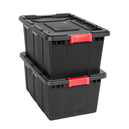 Sterilite Industrial Storage Tote with Lids for Garage, 15 Gallon, 18-Pack - size: 15 Gallon, style: 18 Pack