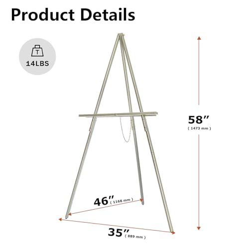 DJAR 3 Pcs 63" Adjustable Wooden Display Easel Stand for Sign - color: Green, size: 3pcs