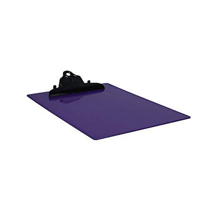 Saunders 21606 Recycled Plastic Clipboard w/Ruler Edge, 1" Clip Cap, 8 1/2 x 12 Sheets, Purple - color: Purple, size: Pack of 1