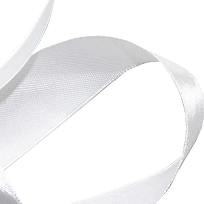 White Satin Ribbon 1.5 Inch for Gift Wrapping, 50 Yards in Length - color: White, size: 1.5"