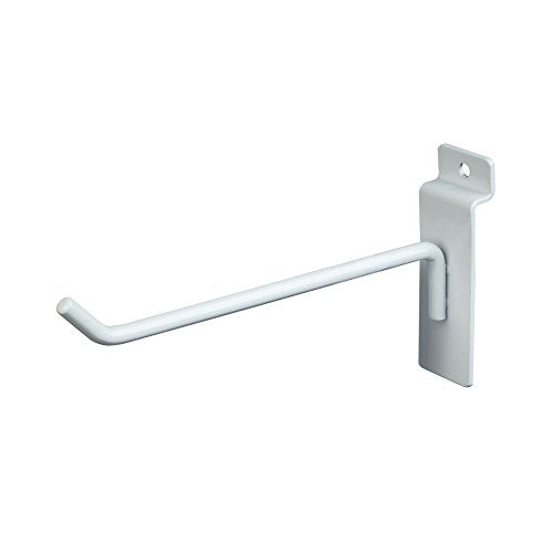 Econoco 6” Slatwall Deluxe Hooks, Slatwall hooks, Display Hooks For Panel, White, (Pack of 96) - color: White, size: 6" Length