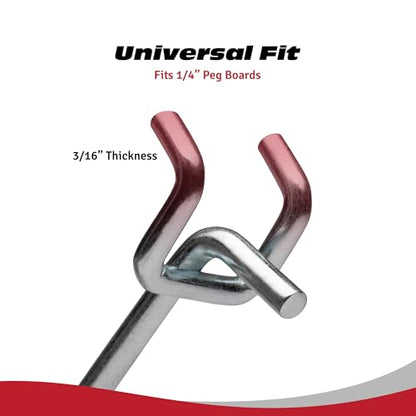 Presa Heavy Duty Metal Peg Board Shelving Hooks, 4-Inch, 50-Pack - color: Chrome, size: 4 Inch