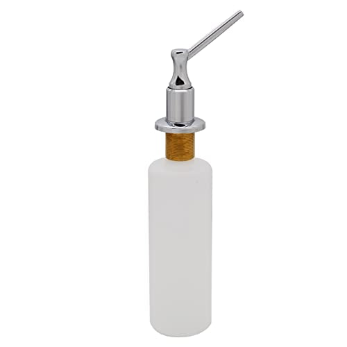 Westbrass R217-26 Kitchen Sink Deck Mount Liquid Soap/Hand Sanitizer Dispenser with Refillable 12 oz Bottle, Polished Chrome - color: Polished Chrome