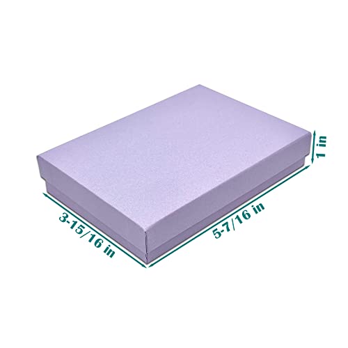 TheDisplayGuys 25 Cardboard Gift Jewelry Boxes w/Paddings #53-5.4x3.9x1 - color: Light Lavender