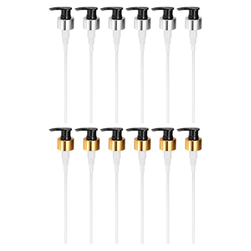 uxcell Soap Dispenser Pump Heads Gold Black/Silver Black 12 Pcs Pcs - color: Gold Black/Silver Black, size: 28/410
