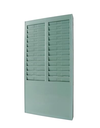 uPunch Time Card Rack, 24 Pockets, Gray
