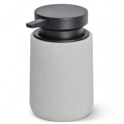 Clasin Home Liquid Soap Dispenser with Easy-to-Press Pump, 10 oz Refillable Hand Soap Dispenser with Extended Spout for Bathroom Kitchen Dish Lotion, Modern Stone Texture (Cement Gray) - color: Cement Gray