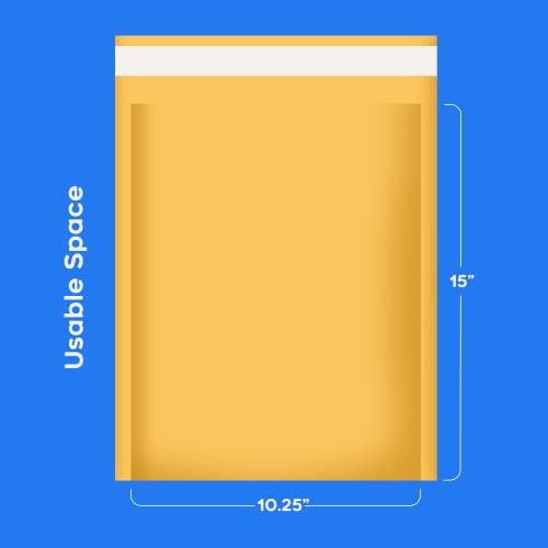 The Boxery 10.5”x16” Kraft Bubble Mailers | 100 Padded Envelopes Included - Self Sealing Shipping Bags - #5 - size: 10.5x16'' (100 PACK)