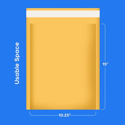 The Boxery 10.5”x16” Kraft Bubble Mailers | 100 Padded Envelopes Included - Self Sealing Shipping Bags - #5 - size: 10.5x16'' (100 PACK)