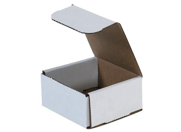 Secure Seal Shipping Boxes - 3x3x2" Mailers - White Foldable Corrugated Cardboard Packaging for Mailing, Moving, Storage, and Organizing - Strong Lightweight Foldable (Bulk 500 Pack) - size: 3x3x2 Pack of 500