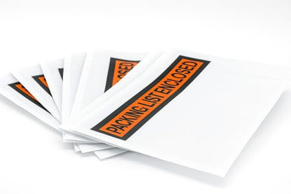 Packing List Enclosed Envelopes – 4.5" x 5.5" Short Side Opening – Self-Adhesive Clear or Printed Options – Multiple Pack Sizes (Print - PLE, 500) - style: Print - PLE