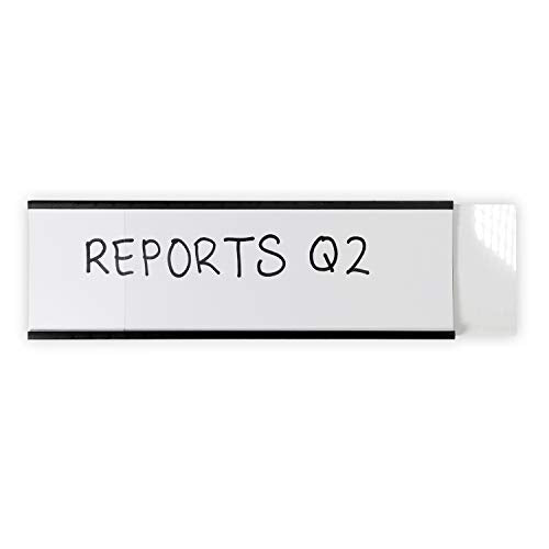 SmartSign Magnetic 'C' Channel Label Holders | 2" x 6", Pack of 10 - size: 2" x 6"