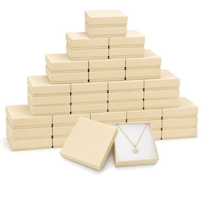 Jewelry Gift Boxes, 40 Pack 3.5x3.5x1 Inch, Brown - color: Brown, size: 3.5x3.5x1 Inch (Pack of 40)