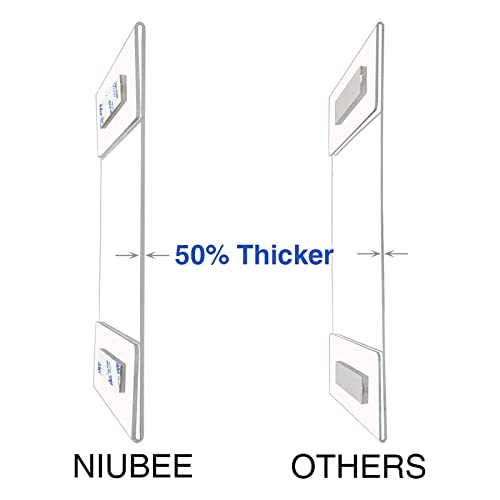 NIUBEE Acrylic Sign Holder 5x7 Wall Door Mount for Flyer Paper Display - size: 5x7"
