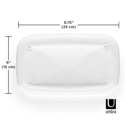 Umbra Droplet Amenity Tray, Molded Acrylic Vanity Organizer, Clear