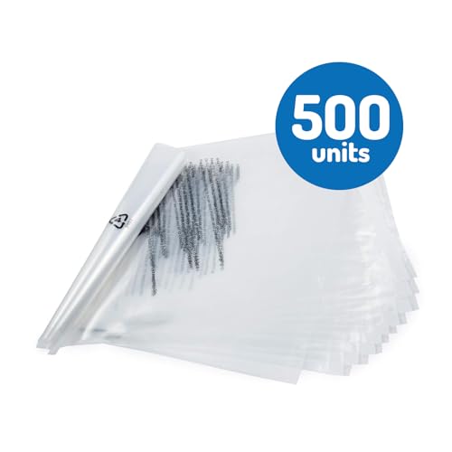 Poly Bags with Suffocation Warning -Self Sealing Clear Poly Bags for Clothing, shipping and Fba - 8x10” - Pack of 500 - Ideal for Retail Packaging. - size: 8 x 10