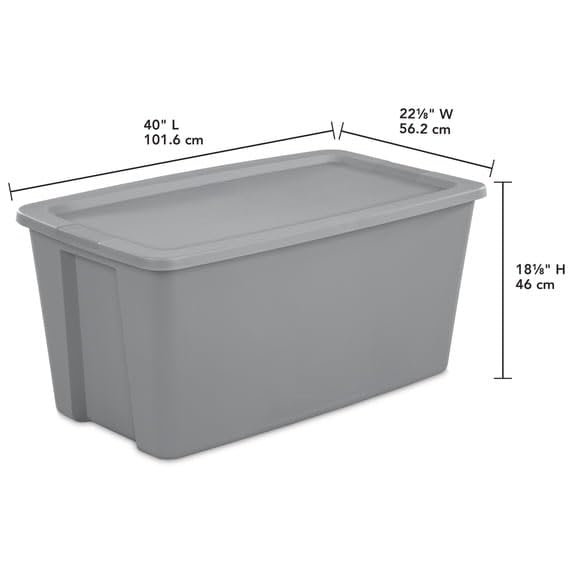 50 Gallon Extra Large Storage Bin, Gray