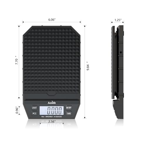 Digital Postal Table Scale, 66LB*1g, Net Weight Counting Weighing, Using AC Adapter Included or Battery, Liquid Crystal Display Screen