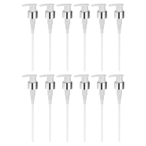 uxcell Soap Dispenser Pump Heads Silver/White 12 Pcs Pcs - color: Silver/White, size: 24/410