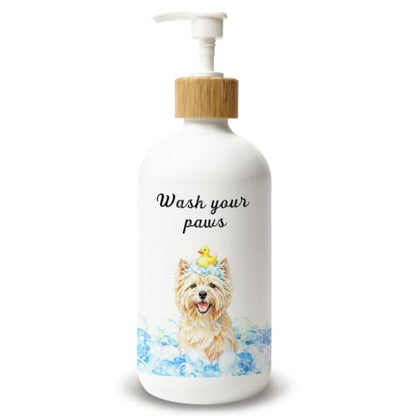 Yorkshire Terrier Gifts Glass Soap Dispenser with Pump - color: Yorkshire