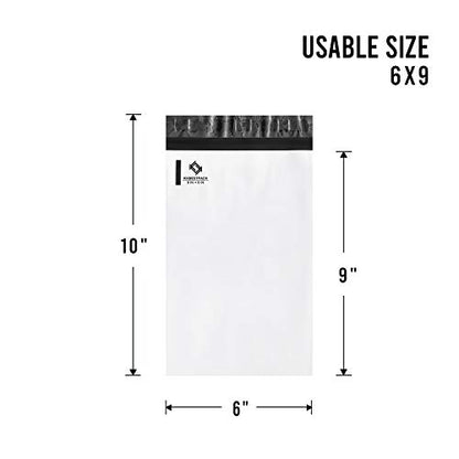 KKBESTPACK 6x9 Poly Mailers Envelope Shipping Bags Pack of 1000 (CNP9) White - size: 6" x 9" 1000pcs