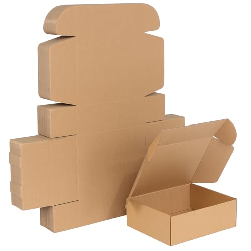 Qilery 100 Pcs 9x6x4'' Shipping Boxes Corrugated - size: 9 x 6 x 4 inches