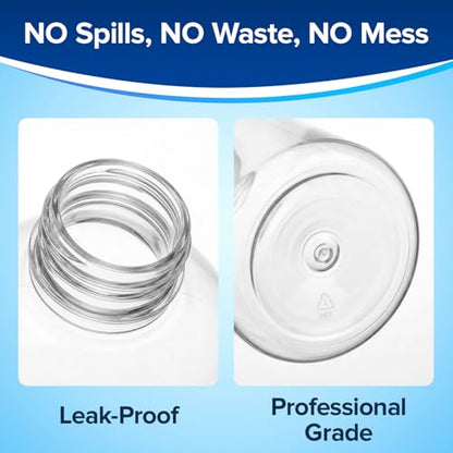 Replacement Spray Bottles for Nano Spray Gun, Universal Fit, 3 Pack, 12 oz - color: Clear Bottle