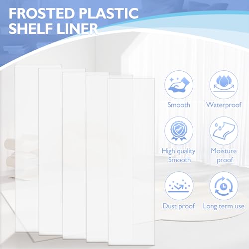 10 pcs Frosted Plastic Shelf Liner,Waterproof Wire Shelf Liner