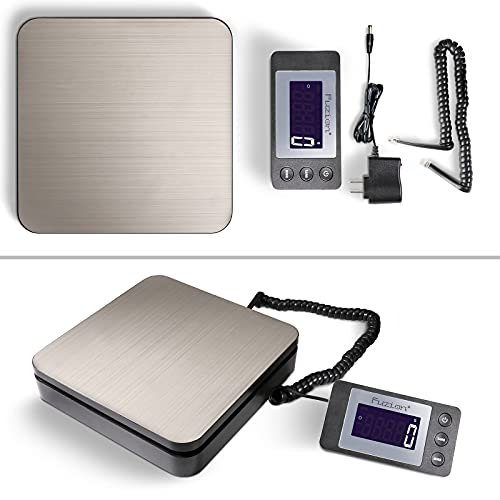 Fuzion Digital Postal Shipping Scale 88lb × 0.1oz with Tare, lb/oz/kg/g - color: Stainless steel+Black