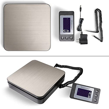Fuzion Digital Postal Shipping Scale 88lb × 0.1oz with Tare, lb/oz/kg/g - color: Stainless steel+Black