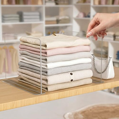 Shelf dividers for Closet Organization: Stable Upright Support - size: 6 Pack
