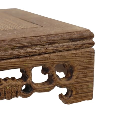 Wooden Display Stand Base Wood Carved Craft Pedestal, 4" x 4" - size: Square, 4" x 4"