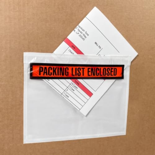 JVCC Pressure Sensitive Enclosed Envelopes, 4-1/2 in. x 5-1/2 in. (INVOICE ENCLOSED) / 1,000 envelopes