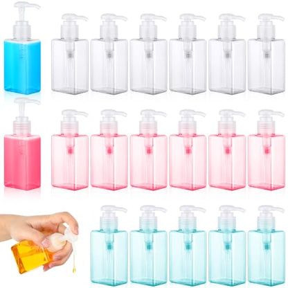 Domensi 24 Pcs 3.4 oz Pump Bottle Mini Travel Bottles, Multicolor - color: Multicolor