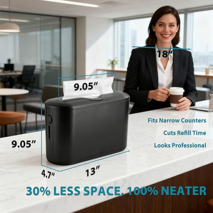 Multifold Paper Towel Dispenser Countertop Compact Design for Kitchen Black - color: D-24 Black