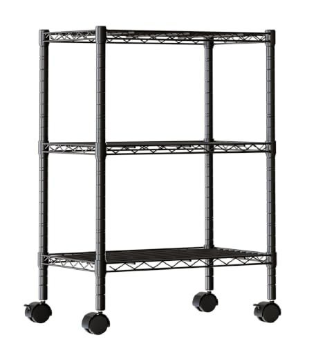 DUMOS 3-Tier Metal Storage Shelves, Shelving Unit, Storage Rack, 23.2" W - size: 3 Tiers-30"H