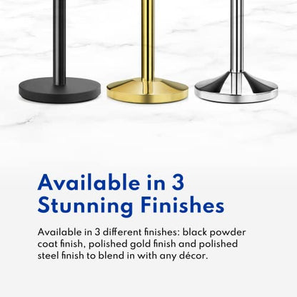 New Star Foodservice 54606 Stanchions, Set of 2, Silver Belt