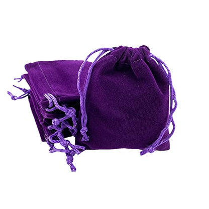 Palmhomee Pack of 48 3x4 Inch Velvet Drawstring Bags Gift Bag Velvet Pouch For Jewelry Wedding and Party Favor (Purple) - color: Purple