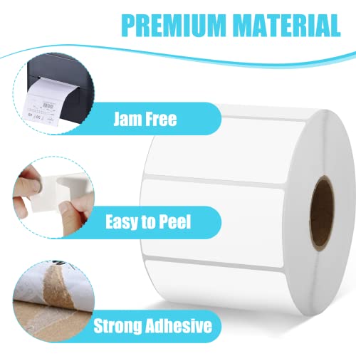iDPRT 2.28' 1.18' Multi-Purpose Direct Thermal Labels (58mm30mm), Self-Adhesive Thermal Sticker for Address, Barcode, Compatible with iDPRT, Rollo, Zebra, etc, 1 Roll - 1000pcs, White - size: 2.28" × 1.18"(58mm×30mm)