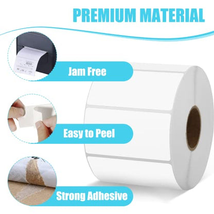 iDPRT 2.28' 1.18' Multi-Purpose Direct Thermal Labels (58mm30mm), Self-Adhesive Thermal Sticker for Address, Barcode, Compatible with iDPRT, Rollo, Zebra, etc, 1 Roll - 1000pcs, White - size: 2.28" × 1.18"(58mm×30mm)