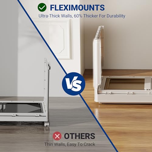 FLEXIMOUNTS 110 QT Stackable Plastic Storage Bins With Lids, Milky White - color: Milky White, size: 37 Qt-3 Pack