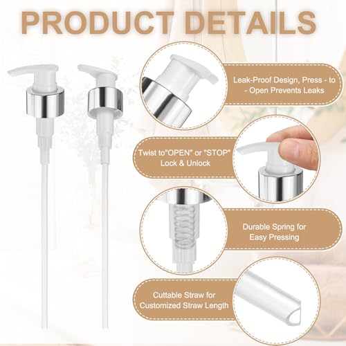 uxcell Soap Dispenser Pump Heads Gold White/Silver White 12 Pcs Pcs - color: Gold White/Silver White, size: 28/410