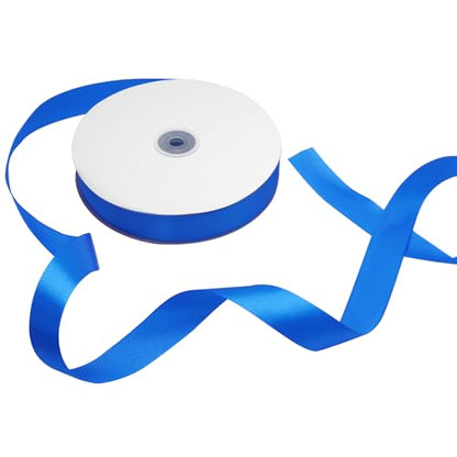 Royal Blue Satin Ribbon 1 Inch 100 Yards, for Wedding Gift Wrapping - color: Royal Blue