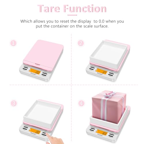 Fuzion Digital Postal Scale, 86lb x 0.1oz Shipping Scale for Packages - color: Pink